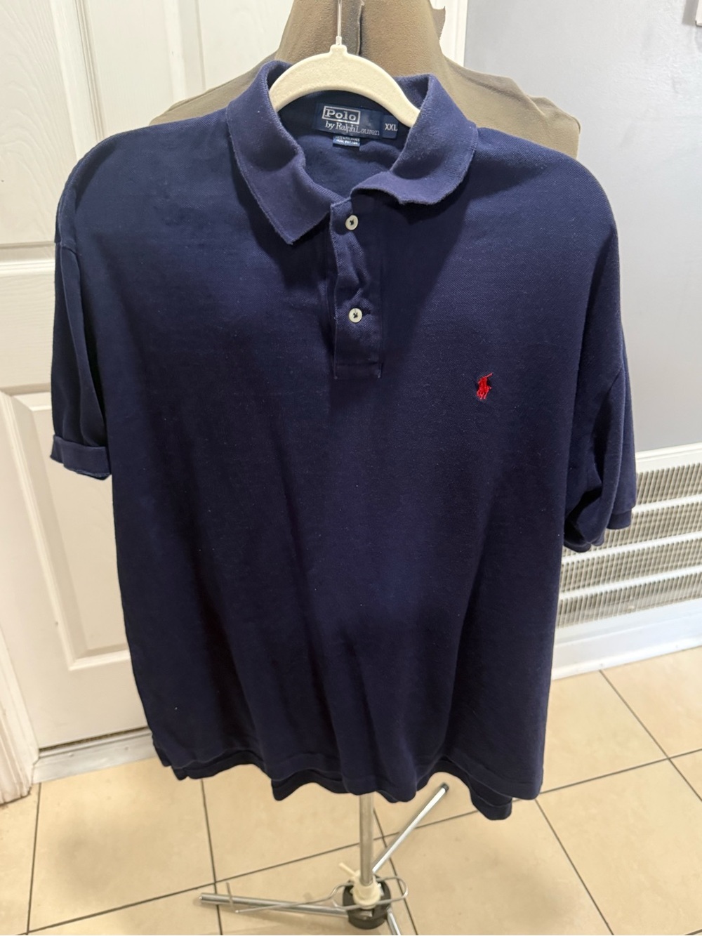 Polo by Ralph Lauren Navy Short-Sleeve Polo with Red Pony